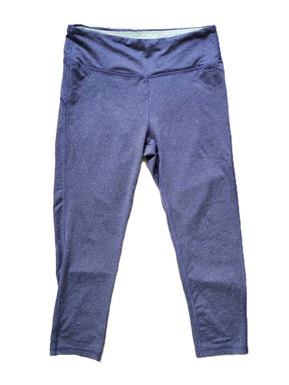 Marika Sport XS Blue Striped Capri Leggings Yoga Athletic Workout Pants
